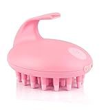 BMK 振動頭皮マッサージ器　ヘアトリートメント器 頭皮ケア洗浄 健康器具　頭皮の血行促進 地肌にやさしい刺激 疲れやストレス 緩和　首筋から背中までしっかりアプローチ グリップ式 充電式 可愛いピン