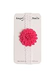 Angel Smile(エンジェルスマイル) ポンポンフラワー(レッドピンク)レースバンド ASBH2015007