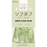 ダンロップホームプロダクツ キッチンと調和する手袋 ソフ×タフ 天然ゴム中厚手 Mオリーブグリーン 1双タイプ 柔らかく丈夫な天然ゴム手袋