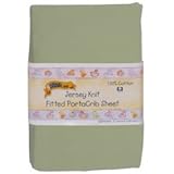 Kids Line Jersey Knit Fitted Porta Crib Sheet - Sage by kids line, porta crib