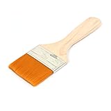 uxcell ペイントブラシ フェイクファー 木製 アルミ カラー オレンジ シルバートーン 画家のブラシ