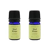 [sjunga] 選り取り2本 エッセンシャルオイル 5ml アロマオイル 精油 100% 天然 フレグランスオイル オーガニック アロマセット (5ml×2本, ブラッドオレンジ ブラッドオレンジ)