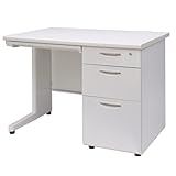 オフィス片袖机 1121010 幅100cm ホワイト W1000×D700×H700mm