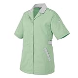 アイトス 半袖スモック(春夏用)  AZ-5328 015 グリーン×シルバーグレー   4Lサイズ