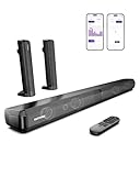 ULTIMEA サウンドバー 2-in-1 分割式 取り外し可能 テレビ スピーカー PC用 壁掛け/据置き両用 2.2ch Bluetooth 5.3 重低音 100W ホームシアター HDMI ARC/光オーディオ対応 日本語APP制御 スリム設計 マンション対応 Apollo S40 Pro