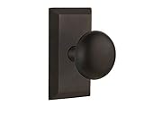 Nostalgic Warehouse Studio Plate with New York Knob Double Dummy Oil-Rubbed Bronze [並行輸入品]