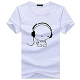 BUZZxSELECTION(バズ セレクション) カジュアル 半袖 Tシャツ カットソー キャラT メンズ レディース TSH010 (ホワイト,S)