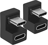 leizhan 3.0 USBオス-Type-C メスアダプタ （2パック） USB USB-C アダプタ 高速データ伝送 90度 - ねずみ色