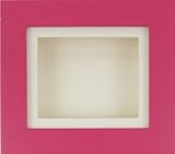 BabyRice Deepボックス表示フレームfor 2d 3d ArtオブジェクトMedal Keepsake Baby Girl Casts 1st Bootees花ピンク/クリームマウント/クリ