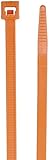 Standard Cable Tie, 30lbs Tensile Strength, 1-1/4" Bundle Diameter, 0.130" Width, 5.6" Length, Orang