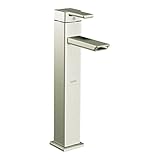 Moen S6711BN 90 Degree One-Handle High Arc Vessel Bathroom Faucet, Brushed Nickel [並行輸入品]