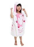 Little Catピンクultra-absorbent Kidsフード付きバスタオル幼児フード付きWashcloth