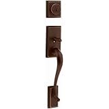 Kwikset Hawthorne Single Cylinder Handleset w/Juno Knob featuring SmartKey in Venetian Bronze by Kwi