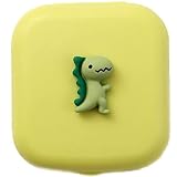 コンタクトケース 鏡付き 恐竜 かわいい 携帯便利 カラコン コンタクトレンズボックス アイケアキット 収納容器 家庭 旅行 出張