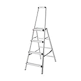 コーナンオリジナル ハンドル付4段踏台 幅広 NSG-3512-10HSG