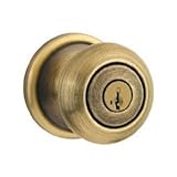 Kwikset 740A Signature Series Abbey Keyed Entry Single Cylinder Door Knobset, Antique Brass by Kwiks