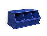 Badger Basket Three Bin Storage Cubby, Blue by Badger Basket [並行輸入品]