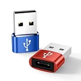 Type-C 変換アダプタ USB Type C (メス) to USB 2.0 (オス) 変換アダプタ タイプc アダプタ Quick Charger 3.0対応 USB 2.0 高速データ転送 OTG対応 MacBook Pro/Air/iPad Pro 2019/Surface/Sony Xperia/Samsung対応 変換コネクタ 在宅勤務支援 レッド＆ブルー