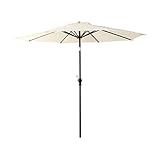 オープンカフェ風パラソル 270cm【セレナード-SERENADO-】パラソル　撥水　アルミ　アイボリー