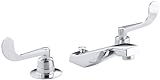 KOHLER K-7471-K-CP Triton Widespread Lavatory Base Faucet with Pop-Up Drain, Requires Handles, Polis