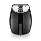 新しい空気フライヤー、1270Wハイパワー家庭用電気フライヤー、2.6リットル大容量フライスマシン、ブラック、レシピ入り