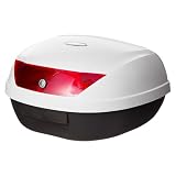 Alfatech トップケース バイク リアボックス フルフェイス Eタイプ 51L 2個収納 ホワイト