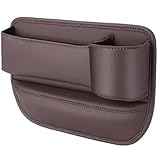 Mellbo カーシート隙間収納ボックス シートサイドポケット 車 隙間ポケット 運転席 ブラウン 運転席用