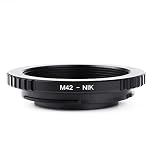 K&F CONCEPT マウントアダプター M42 Nikon対応 Fマウント対応 M42マウントレンズ- ニコン対応 Fマウントカメラ装着用 レンズアダプター ガラス付き マウント変換アダプター