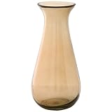 不二貿易 フラワーベース スペイン製 ガラス高さ42cm アイボリー 23297