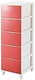 サンカ ルームス(ROOM'S) チェスト 5段 (幅34 奥行42) サンドピンク RM-S345(SP)