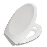 Bath Royaleプレミアムトイレシートカバー、遅い閉じる、クイックリリース付き簡単クリーニング、Fitsすべてトイレブランド Elongated BR606-FFP