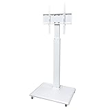 壁寄せテレビスタンド ハイタイプ 32～52型対応 OCF-550HG(WH) ガススプリングタイプ (ホワイト, キャスター付き)