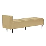 arne ベンチソファ 背もたれ無し ベンチチェアー 長椅子 片肘付き イス ダイニング 2～3人掛け 合皮レザー Baggy SA 2×6 アイボリー