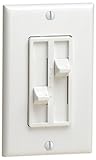 Leviton 300 W、回路、単極あたりSureSlide two-circuit electro-mechanical白熱Slide Dimmer 6628-W 1