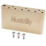 Musiclily Ultraブラス製42mmトレモロブロック11.3ｍｍ弦ピッチ USA/メキシコ フェンダーヴィンテージストラトクラシックシリーズエレキギター用