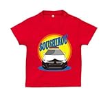 BabyChips パトカー(名入れ半袖ベビーTシャツ) 100 レッド