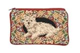 123 Creations C499EG-3.5x7 in. B-Floral Westie Petit-point Eyeglass Holder