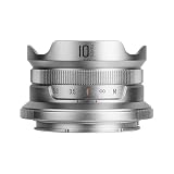 Brightin Star 10mm F5.6 第2世代 魚眼レンズ MF 単焦点レンズ Canon キヤノン EF-Mマウントに対応 APS-C ミラーレス用 Canon カメラ M6 M50 M5 M3 M200 M10 M100 M M2など EF-Mマウント ミラーレスカメラ用 シルバー