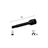 GN09034 ヘキサゴンレンチソケット差込角１２.７ｘ対辺１０ｍｍｘ７０Ｌロング