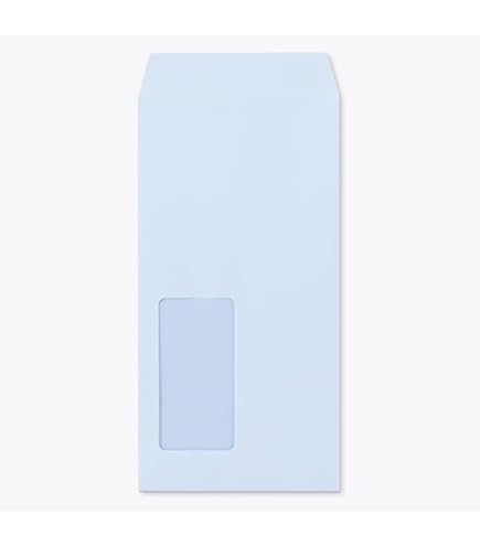 Amazon | 弥生 窓付封筒(アクア)シールのり付き | 窓付き封筒