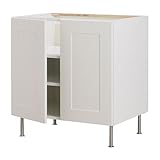IKEA(イケア) FAKTUM イェデル ホワイト 80 cm 89833017 ベースキャビネット 棚板/ 扉2枚付、イェデル ホワイト