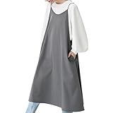 [créer] atRise [アットライズ] キャミソールエプロン レディース 【さっと被るだけ ワンピースエプロン】 可愛い おしゃれ しわになりにくい (グリーン, S)