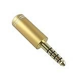 4.4mm バランスプラグ フォーンプラグ フォーンコネクタ フォーン端子 ハンダ式 自作用 金メッキ 5極 B ゴールド