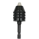 鯉物語 1/4-6.35mm チャック能力 0.3-8mm キーレスドリルチャック ミニ ルーター用 ドリル　チャック　六角 ブラック