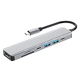 USB C ハブ 7in1 Type-C Hub USB-C バスパワー 4K HDMI PD充電 SD microSD カードリーダー ドッキングステーション MacBook Air iPad Pro iPad Air Surface ノートPC