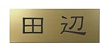 丸三タカギ 彫り込み済表札 アクリル APG2-G-1-1-田辺 【完成品】