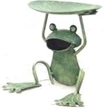 ガーデンオーナメント カエル ユニーク (お皿を持つ（03）)