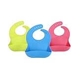 Jolieer 高品質 赤ちゃん スタイ 防水性 よだれかけ 柔らかくて、便利、お手入れ簡単 （3 個）