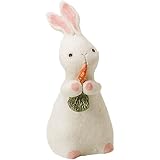 信楽焼　信楽BEST SELECTION　人参うさぎ・白（全高20cm×全幅9cm）