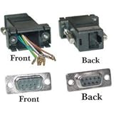 Dealsjungle Modular Adapter, Black, DB9 Male to RJ45 Jack [並行輸入品]